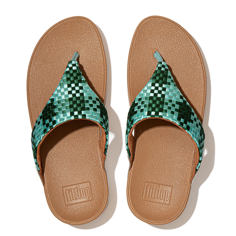 Fitflop Womens Sandals Mint Green - Lulu Silky-weave Toe-post - GK3897025